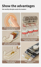 Corner Suction Storage Rack – Wall-Mounted Shelf for Bathroom Organization