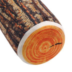 Stump Shaped Decorative Pillow – Soft Wood Grain Cushion for Home and Car Decor