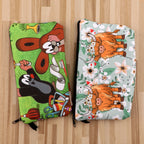 Large Animal Makeup Bag – Flamingo Cat Print Organizer for Travel Cosmetics