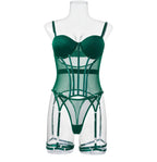 Mesh Lingerie Bodysuit Set – Backless Lace 3 Piece Lingerie for Women