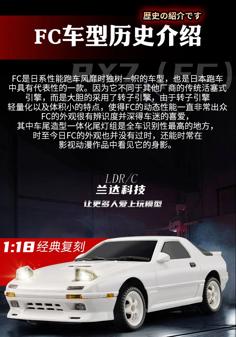1:18 RC Drift Car – 2.4G Remote Control Vehicle with Gyro for Hobby Racing