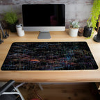 Large Colorful Particle Mouse Pad – Non-Slip Desk Mat for PC Gaming