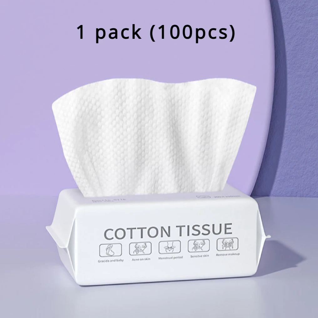 Soft Cotton Disposable Face Towels – Absorbent Rags for Skincare and Bathing