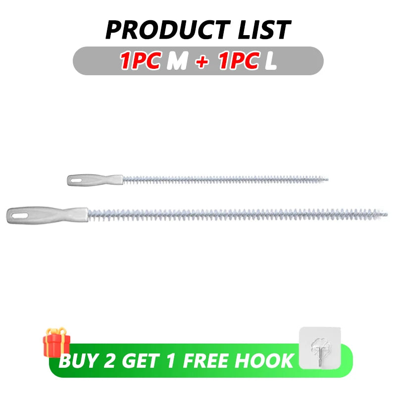 Flexible Pipe Dredging Brush – Long Reach Sewer Cleaner for Sink Clogs