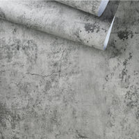 Cement Gray Adhesive Wallpaper – 55cm Industrial Retro Decor for Home Walls