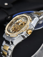 Skeleton Automatic Watch – Luxury Stainless Steel Diamond for Men