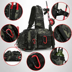 Fishing Tackle Backpack – Gear Storage Bag with Rod Holder for Fly Fishing