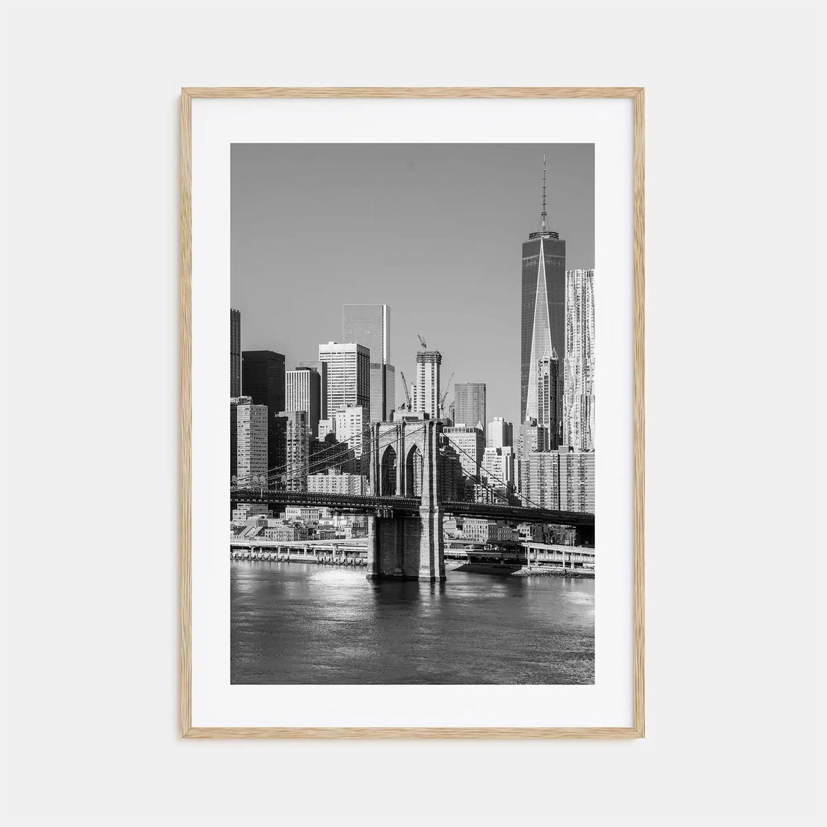 NYC Map Canvas Wall Art – Black and White Cityscape Print for Home Decor