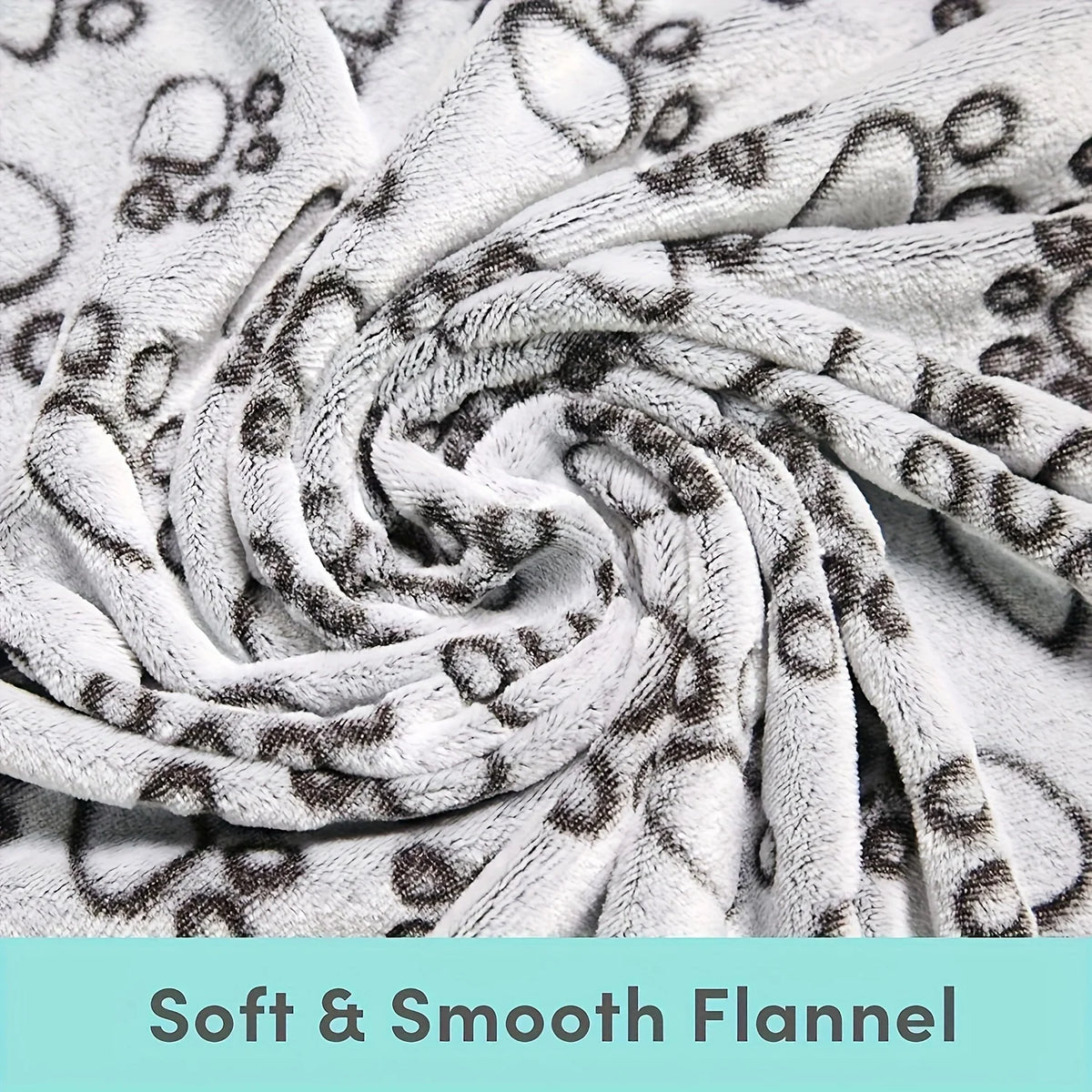 Soft Cartoon Pet Blanket – Fluffy Warm Mat for Cats and Dogs
