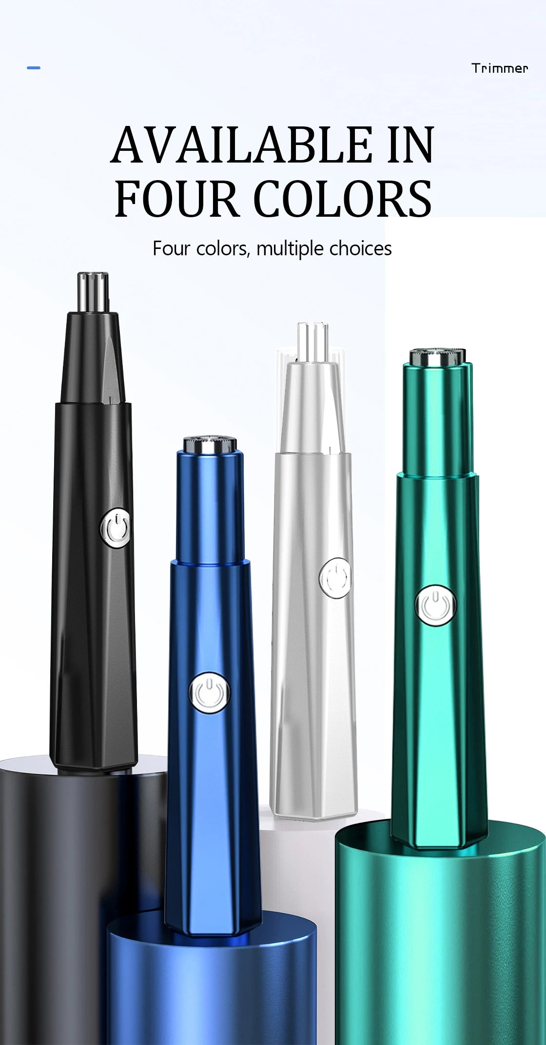Electric Nose Hair Trimmer – Rechargeable Grooming Tool for Men