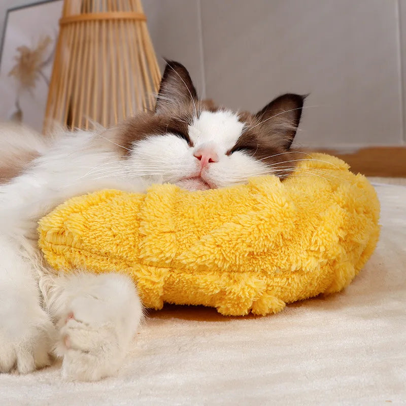 U-Shaped Plush Pet Pillow – Soft Neck Support for Cats and Dogs