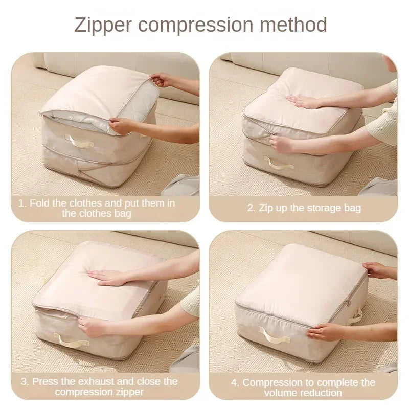 Large Compression Storage Bag – Space Saving Quilt Organizer for Closet