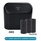 Leak-Proof Car Trash Can – Compact Waste Bin with Garbage Bags for Auto Interior