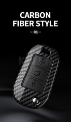 Carbon Fiber Car Key Case – Protective Fob Cover for Peugeot and Citroen
