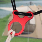 Aluminium Tent Rope Tensioner – 3-Hole Wind Cord Buckle for Camping Gear