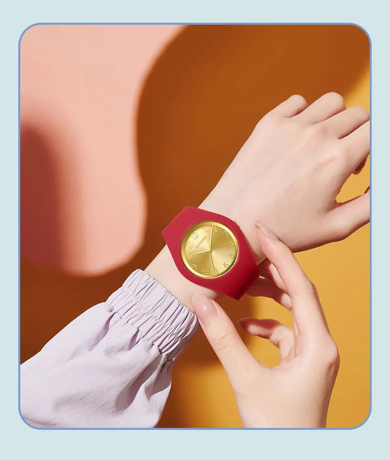 Silicone Quartz Wristwatch – Lightweight Sport Clock for Students