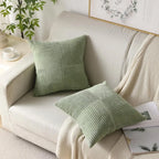 Corduroy Striped Cushion Covers – 45x45cm Soft Throw Pillows for Home Decor