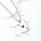 Ace of Spades Pendant Necklace – Stainless Steel Poker Jewelry for Men