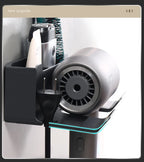 Bathroom Wall Organizer – Hair Dryer Holder with Storage Baskets for Vanity