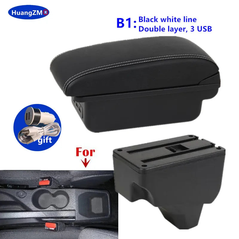 Center Console Armrest Box – Storage Organizer for Peugeot 208 and 2008
