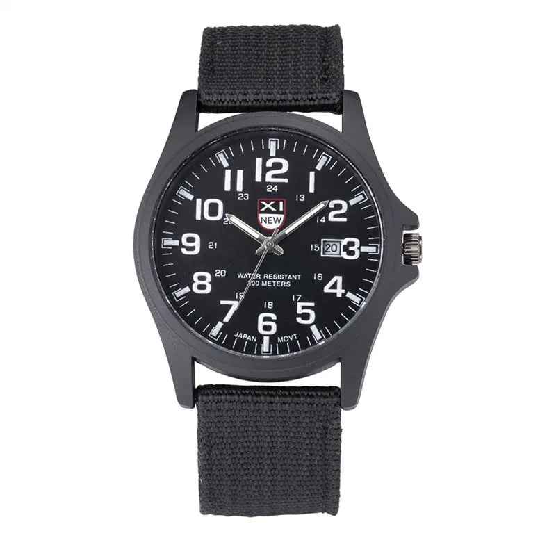 XINEW Nylon Band Quartz Watch – Military Casual Wristwatch for Men