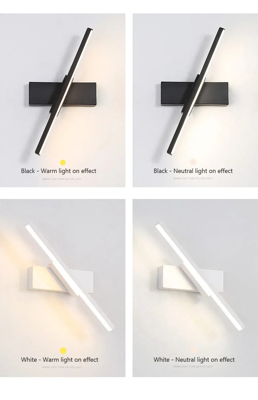 Rotatable LED Wall Sconce – Adjustable Mirror Lighting for Bathroom and Bedroom