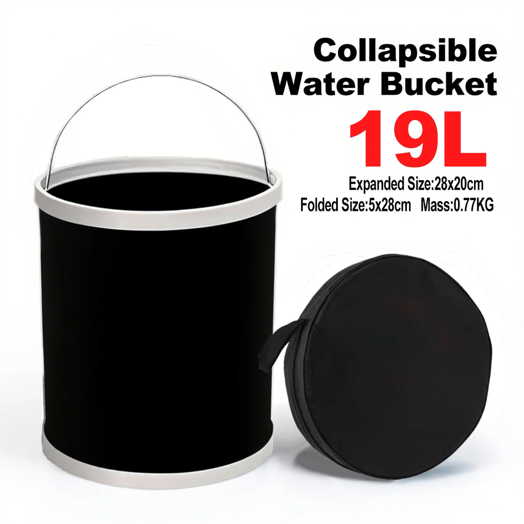 Collapsible Oxford Folding Bucket – Waterproof Portable Basin for Car Washing