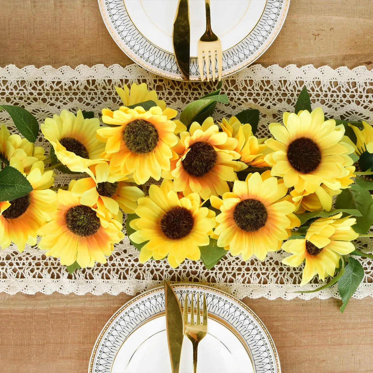 Artificial Sunflower Vine – Silk Garland for Wedding Home Garden Decor