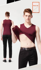 Thermal Men's Undershirt – Seamless Velvet Heating Vest for Winter Warmth
