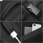 Expandable 17.3-inch Laptop Backpack – Waterproof Travel Bag for Men