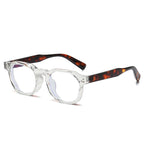 Vintage Rivet Oval Sunglasses – Leopard Anti Blue Light Frames for Men and Women