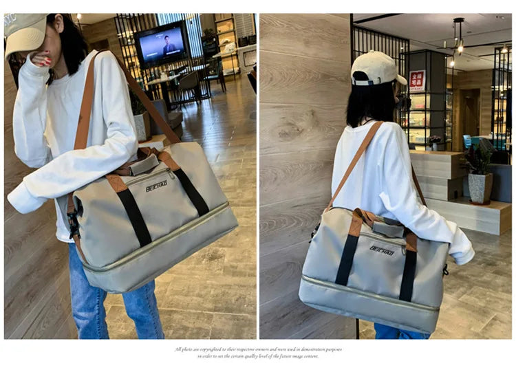 Portable Duffle Gym Bag – Lightweight Fitness Carry-on for Travel and Sports