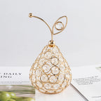 Crystal Rhinestone Apple Ornament – Sparkling Miniature Decor for Home