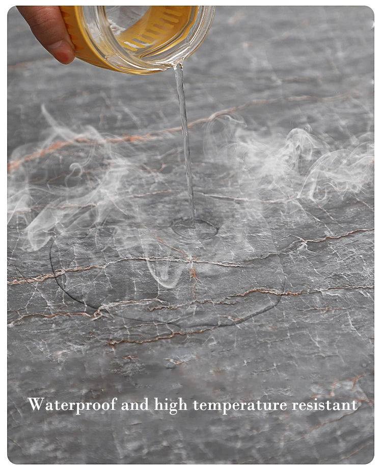 Self-Adhesive Marble Wallpaper – Oil-Proof Film for Kitchen Renovation