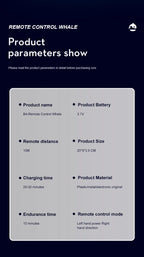 RC Whale Shark Submarine – Remote Control Diving Boat Toy for Kids Pool Play