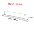 Acrylic Wall-Mounted Record Shelf – Transparent Display for Vinyl Collection