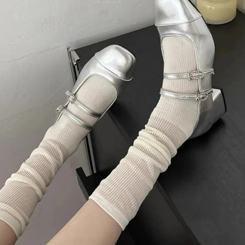 Lace Lolita Knee Socks – Thin Breathable Hosiery for Casual Cosplay Outfits