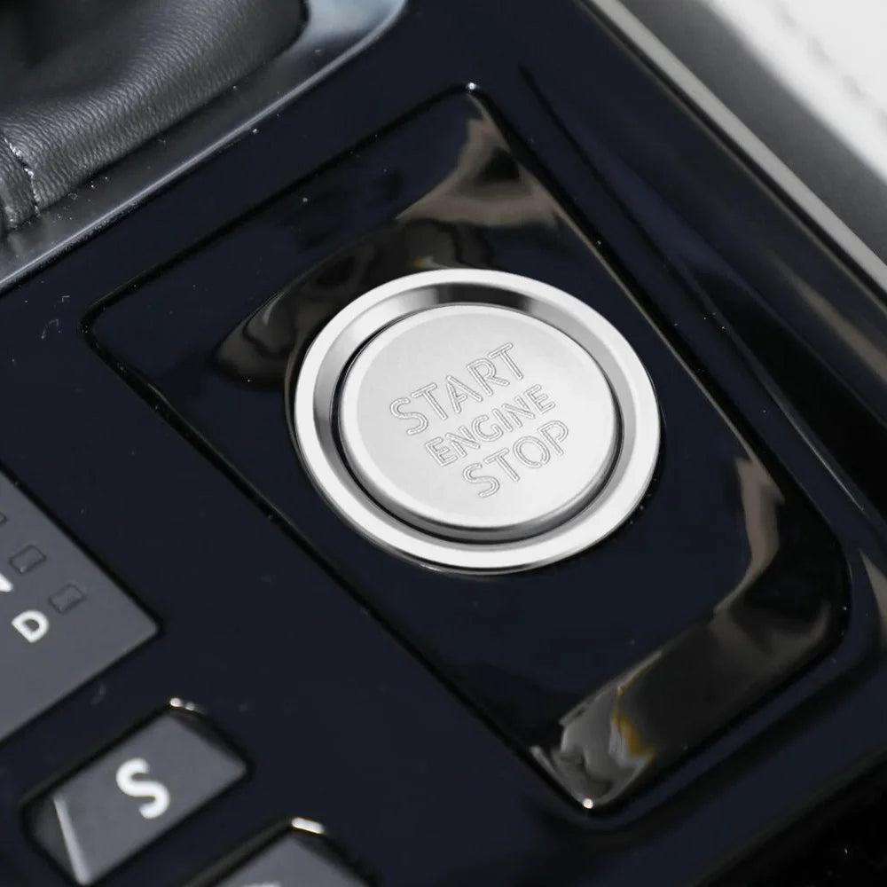 Aluminum Ignition Button Ring – Decorative Engine Start Cover for Peugeot