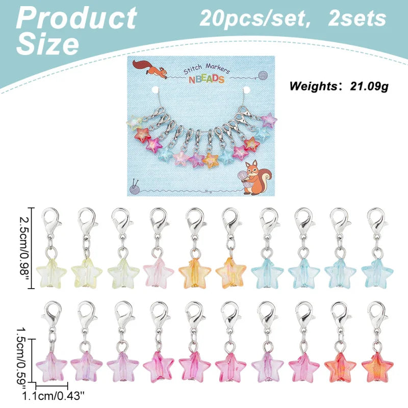 Christmas Enamel Stitch Markers – Alloy Crochet Charms for Knitting Projects