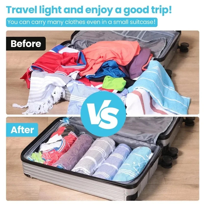 Travel Compression Bags – Vacuum Seal Storage for Luggage and Cruise Packing