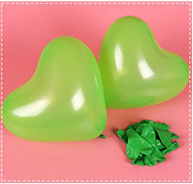 Red Heart Shaped Latex Balloons – 12 Inch Party Decorations for Weddings