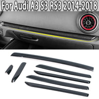 Carbon Fiber Console Trim – ABS Interior Door Panel Cover for Audi A3 S3 RS3