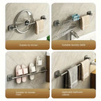 Wall Mounted Towel Rack – Stainless Steel Bathroom Storage for Home Organization