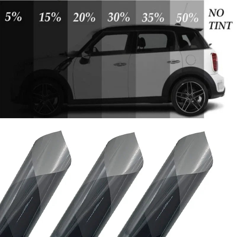 Self-Adhesive Window Tint Film – Black UV Privacy Protector for Auto and Home