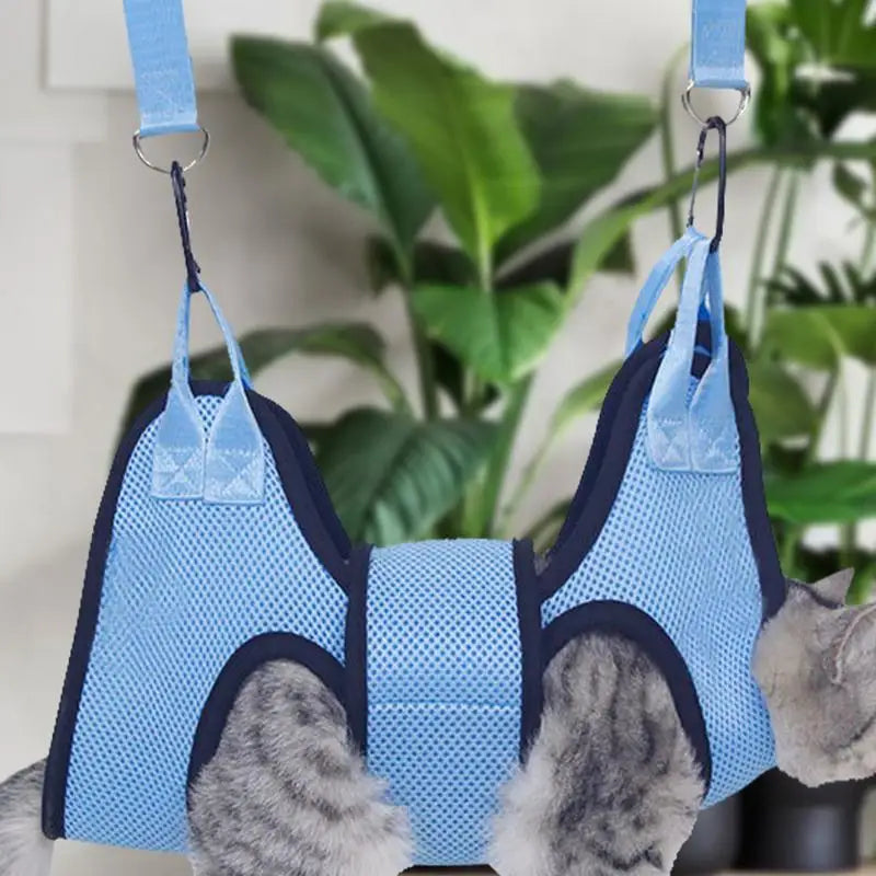 Pet Grooming Hammock – Anti-Scratch Restraint for Dog and Cat Nail Trimming
