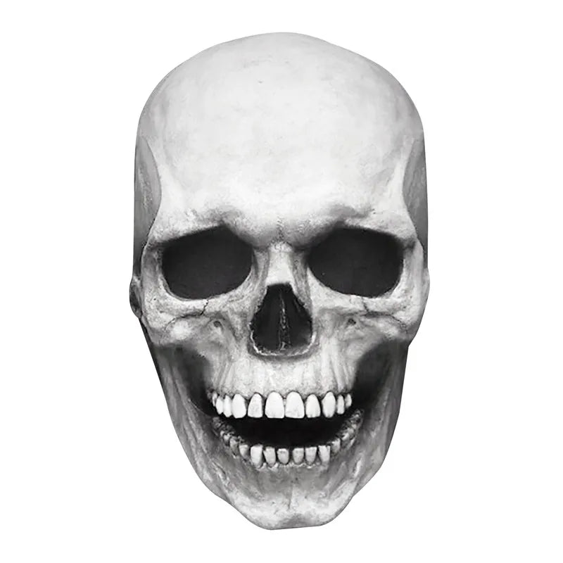 Full Head Skull Mask – Realistic Moveable Jaw for Halloween Cosplay