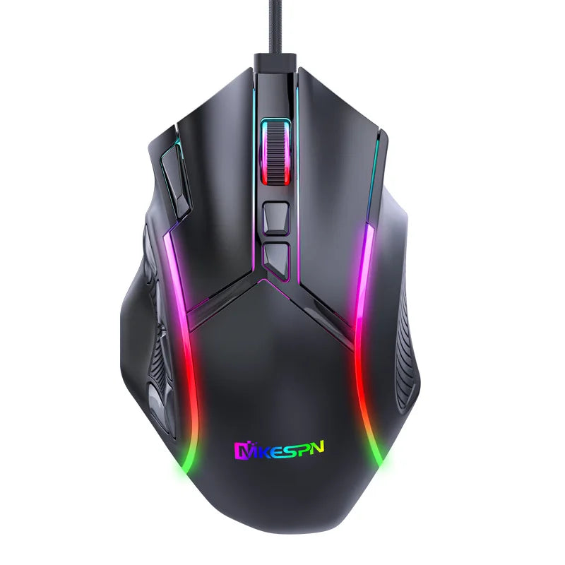 RGB Gaming Mouse – 12800 DPI Programmable 12-Button Ergonomic Controller for PC