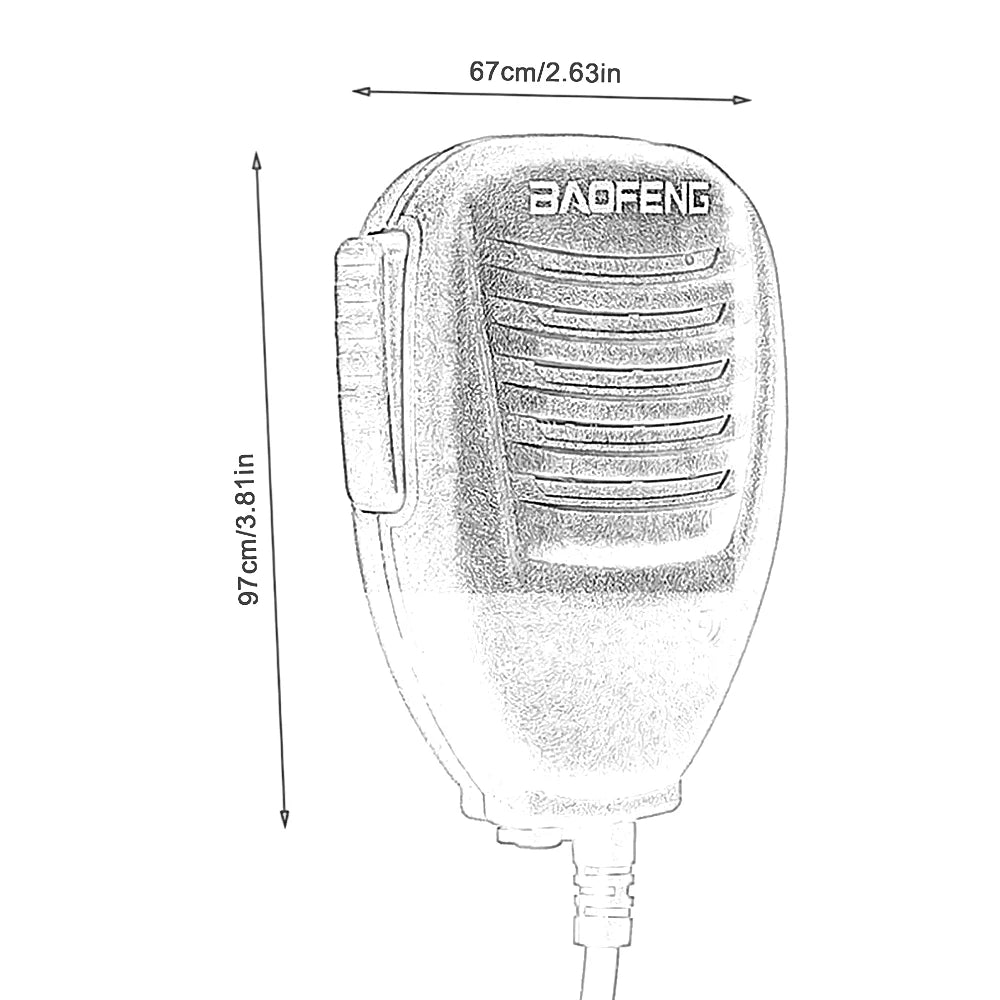 Dual PTT Walkie Talkie Microphone – Handheld Radio Accessory for Ham Radio