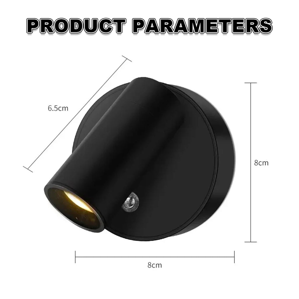 Wireless Magnetic LED Wall Light – Rechargeable Dimmable Lamp for Room Decor