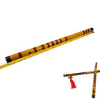 Handmade Bamboo Bansuri Flute – Traditional Wooden Musical Instrument for Decor